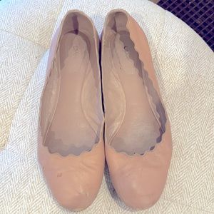 Chloe Lauren scalloped ballet flats